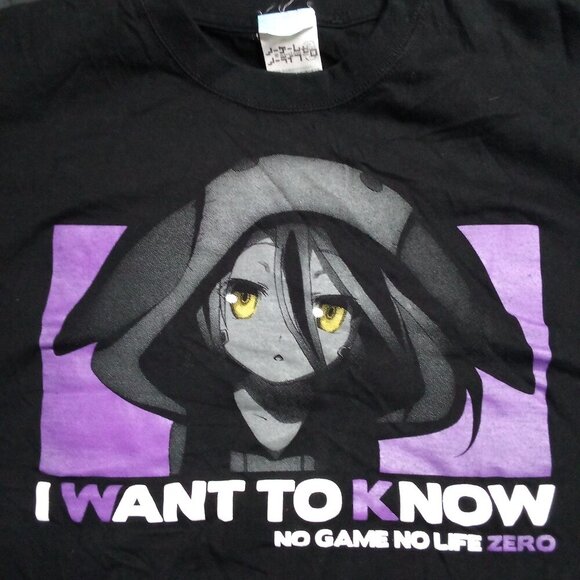 No Game No Life Zero Schwi I Want To Know Anime Manga T-Shirt - Picture 1 of 6